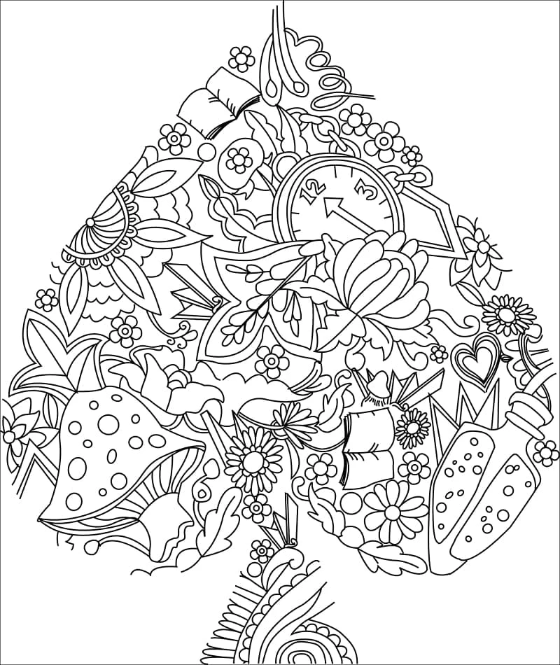 Zentangle boyama sayfası – basit çizim, kolay boyama