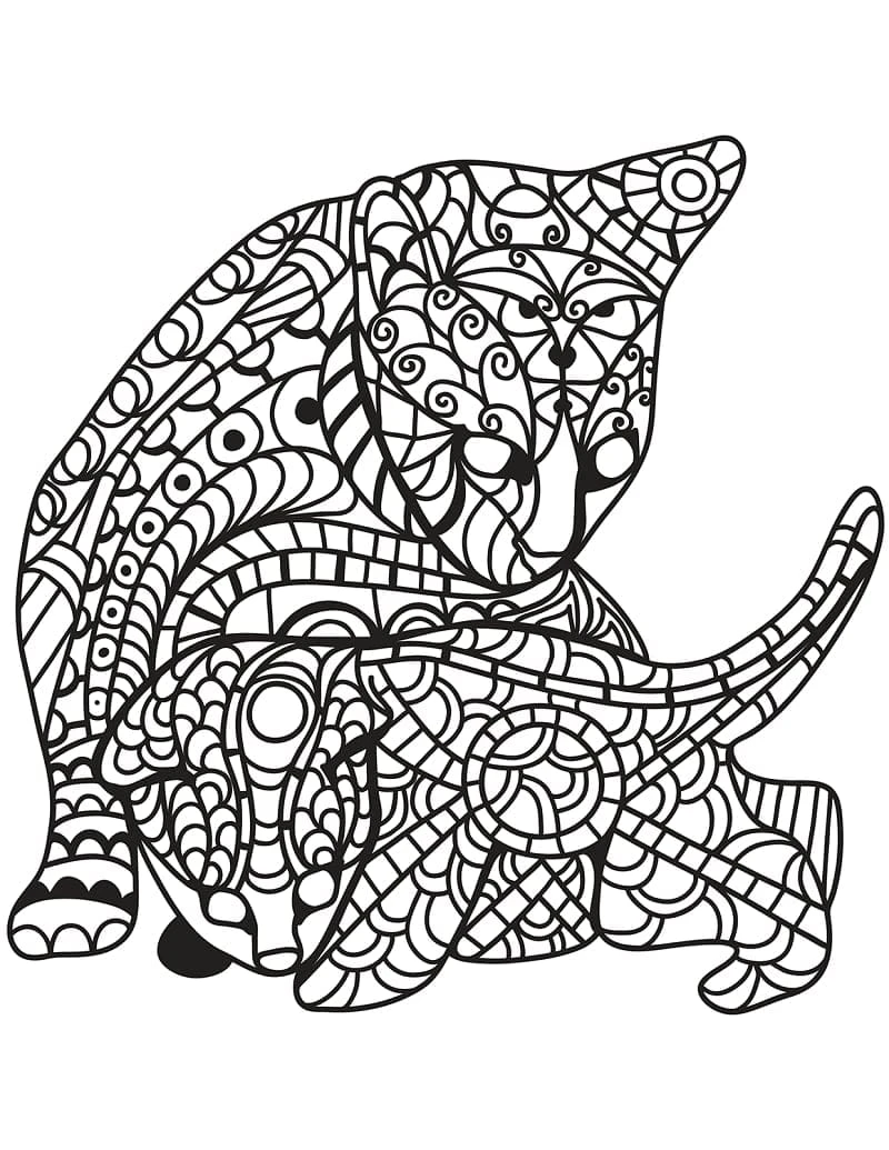 Zentangle boyama sayfası – ücretsiz yazdır, boyama etkinliği