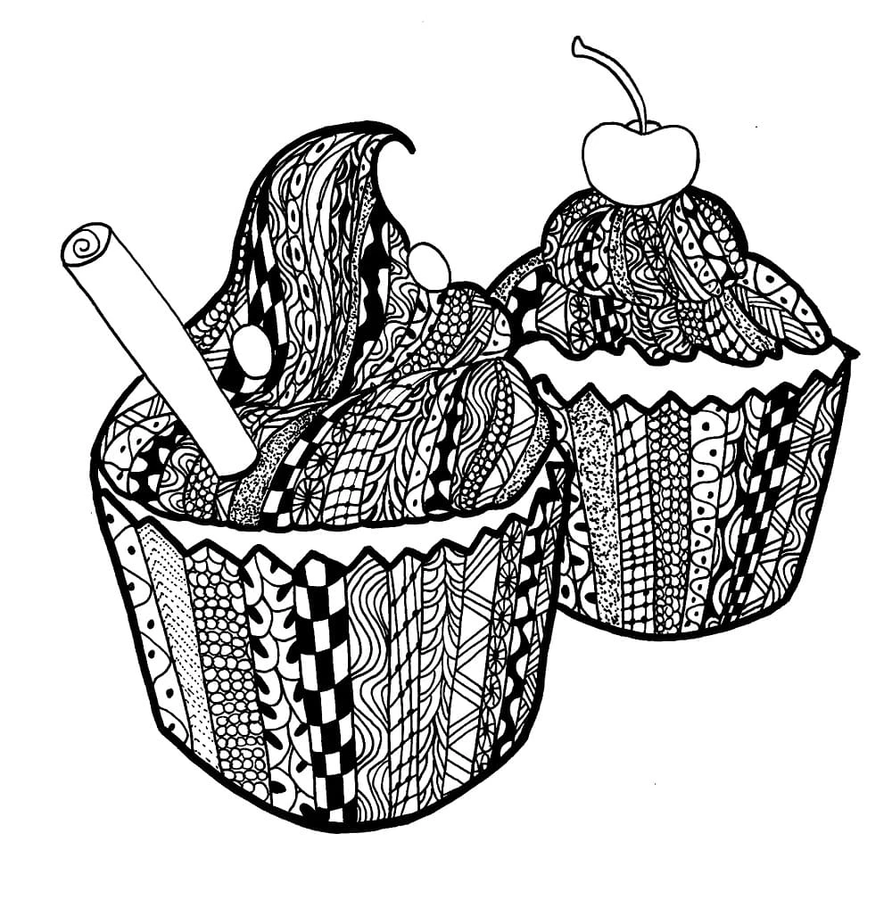 Zentangle boyama sayfası – PDF indir, sevimli karakter