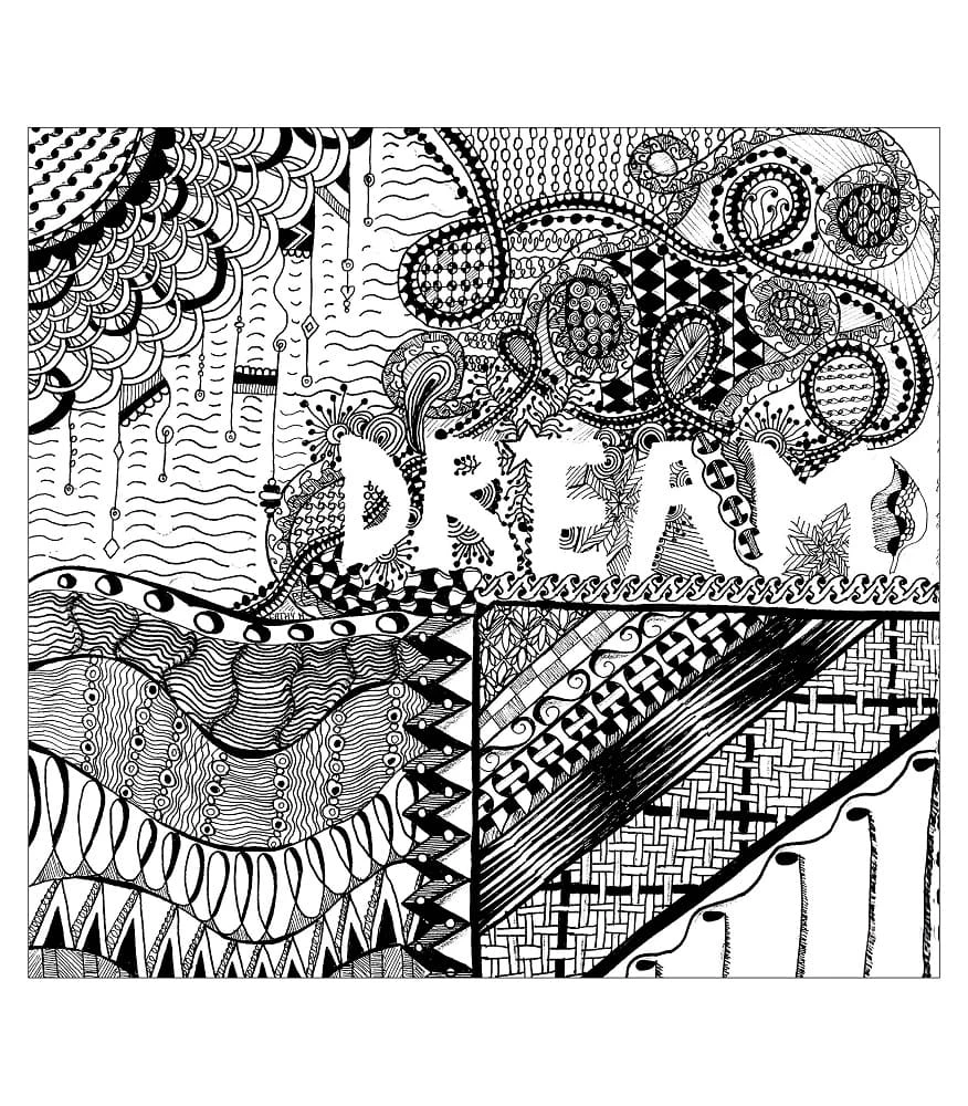 Zentangle boyama sayfası – sanatsal çalışma, çocuklar için