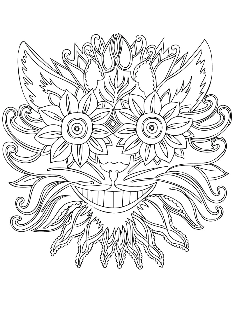 Zentangle boyama sayfası – renkli çizimler, okul öncesi