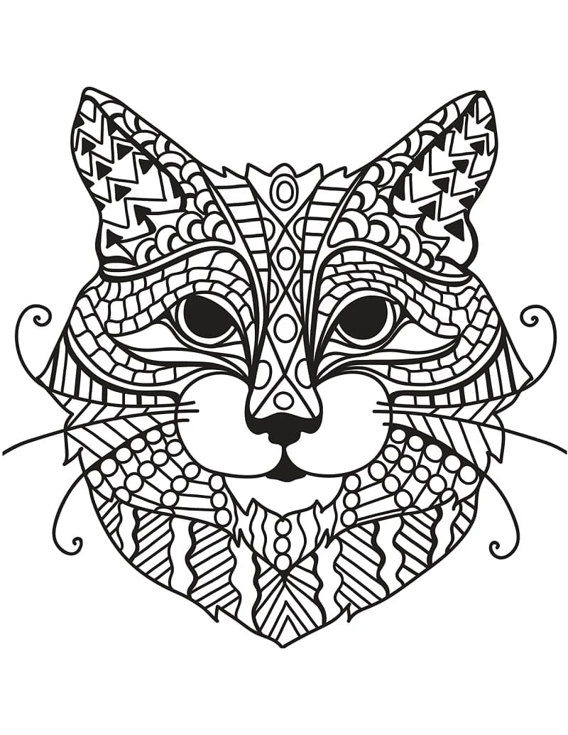Zentangle boyama sayfası – evde etkinlik, ücretsiz yazdır