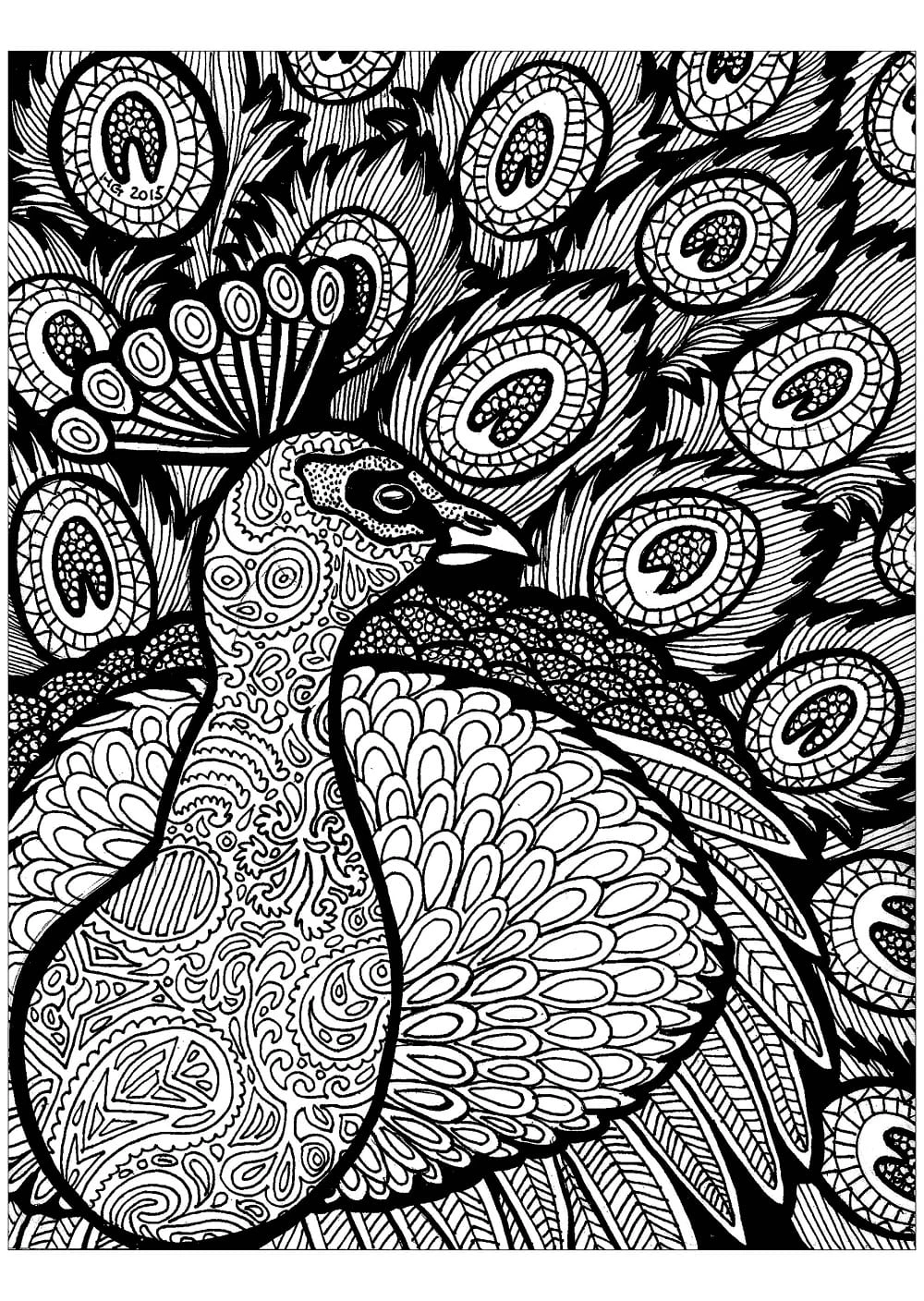 Zentangle boyama sayfası – sanatsal çalışma, çocuklar için