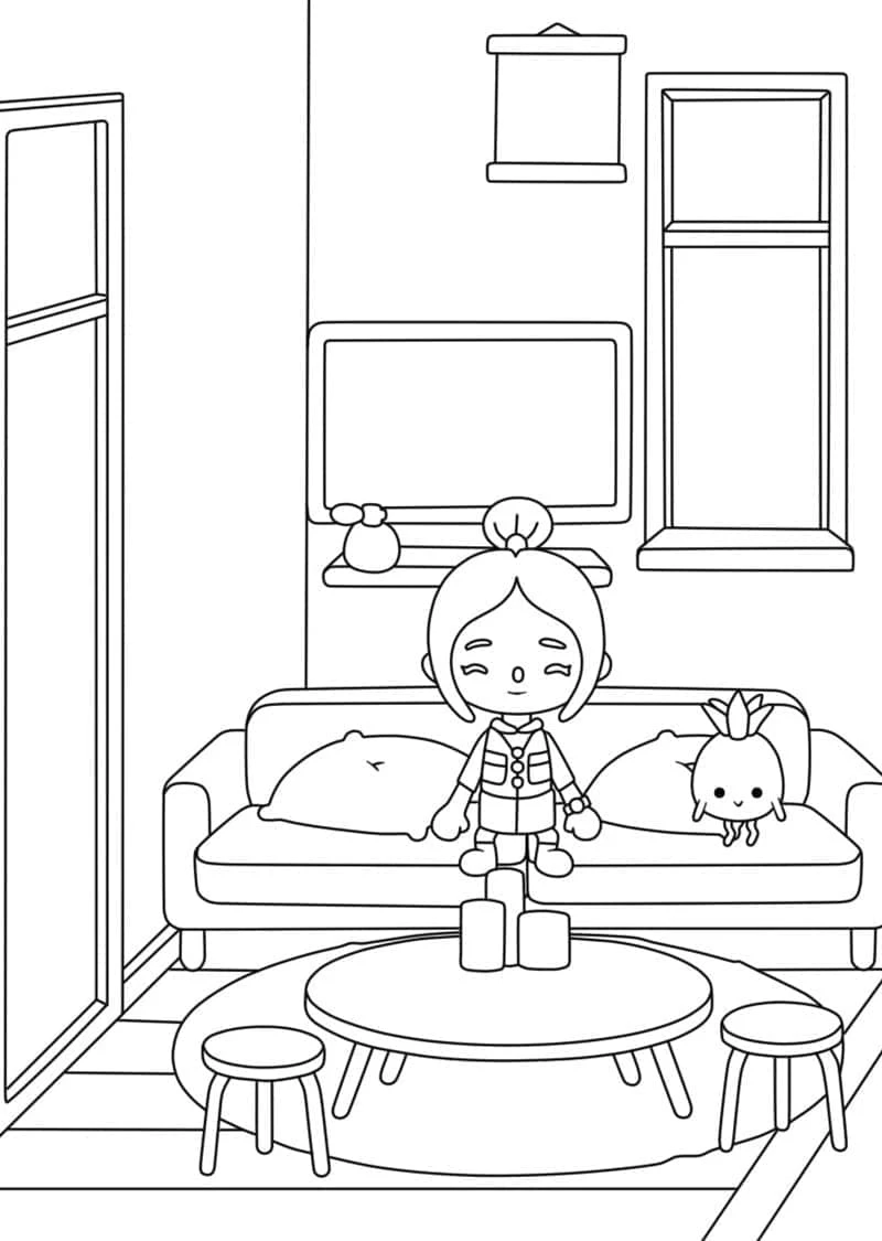 Toca Boca boyama sayfası – boyama etkinliği, çocuk aktivitesi