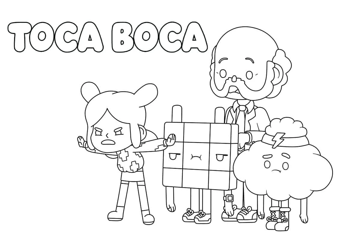 Toca Boca boyama sayfası – el becerilerini geliştirir, boyama çalışması