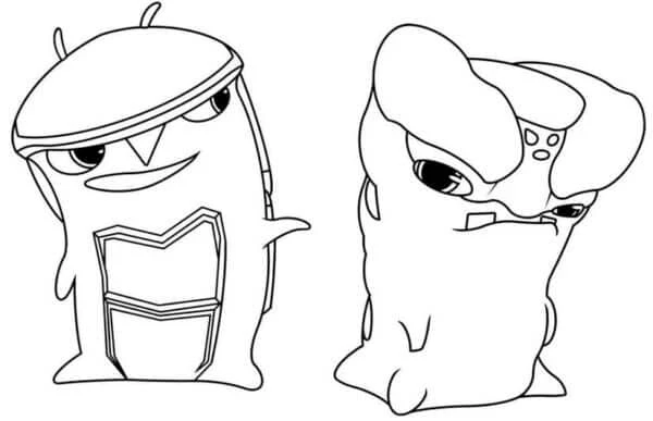 Slugterra boyama sayfası – okul öncesi, evde etkinlik