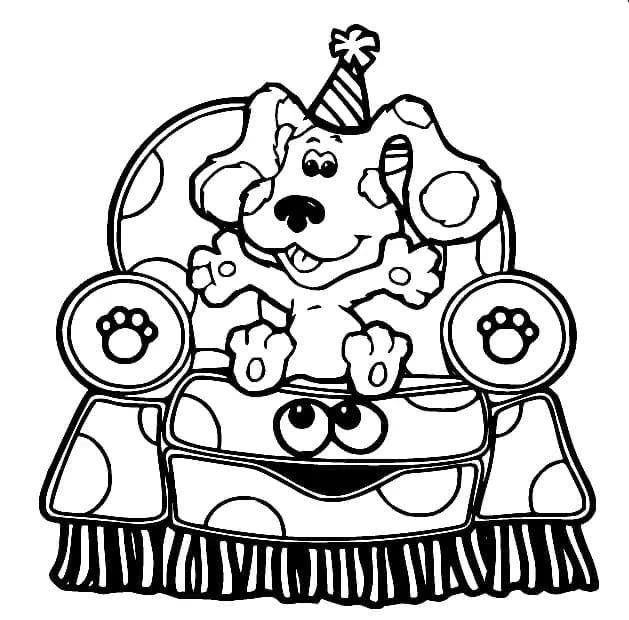 Blue’s Clues boyama sayfası – kolay boyama, eğitici aktivite