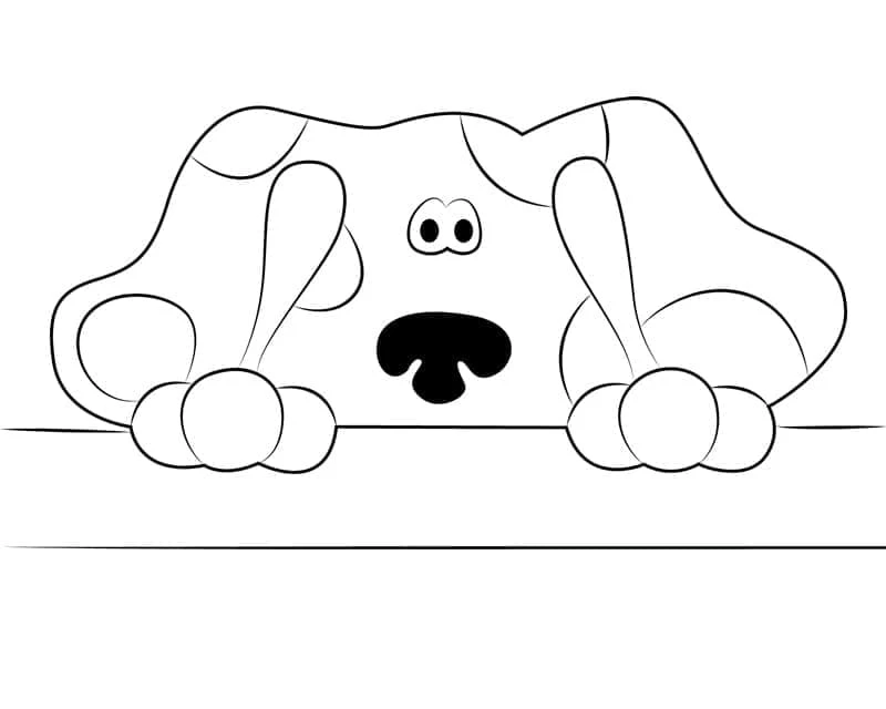 Blue’s Clues boyama sayfası – okul öncesi, evde etkinlik