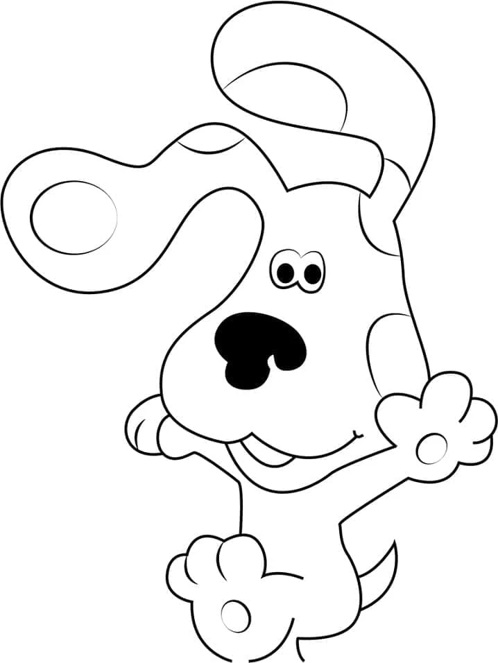 Blue’s Clues boyama sayfası – boyama etkinliği, çocuk aktivitesi