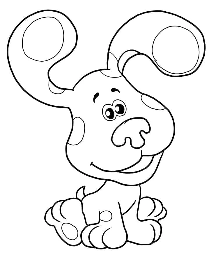 Blue’s Clues boyama sayfası – basit çizim, kolay boyama