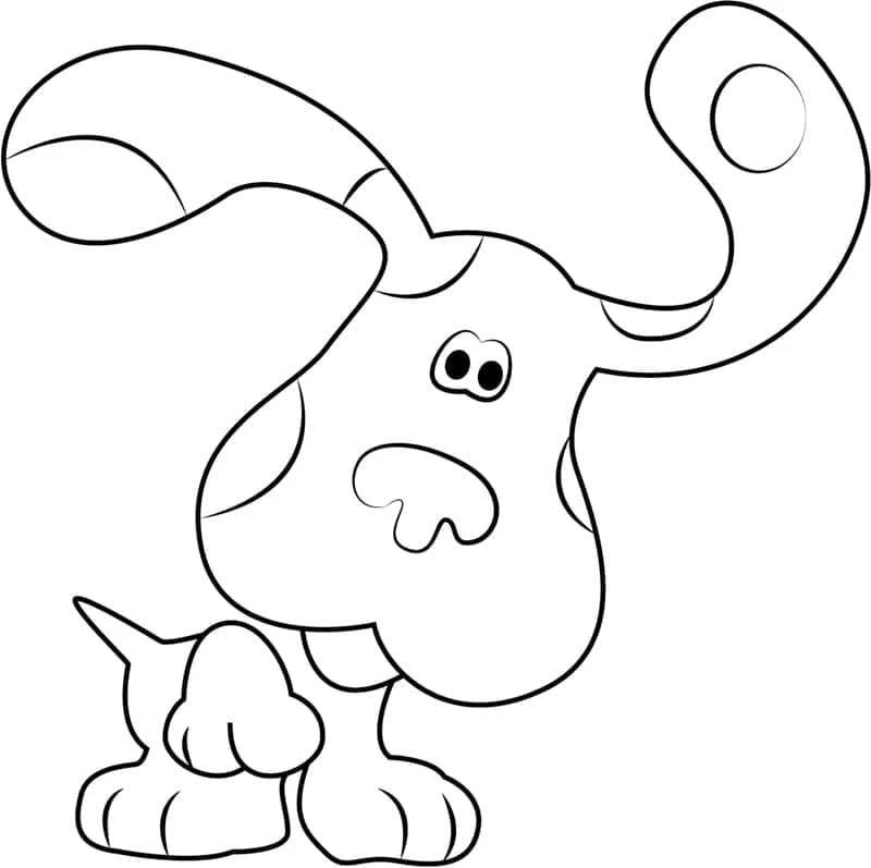 Blue’s Clues boyama sayfası – yaratıcılık, eğlenceli etkinlik