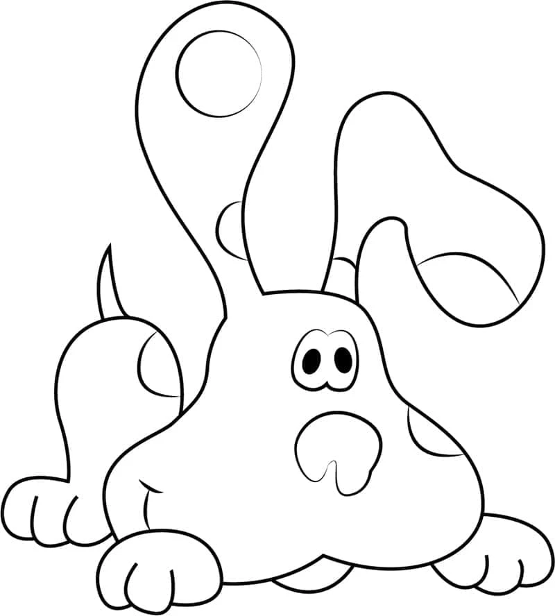 Blue’s Clues boyama sayfası – renkli çizimler, okul öncesi