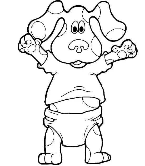 Blue’s Clues boyama sayfası – okul öncesi, evde etkinlik