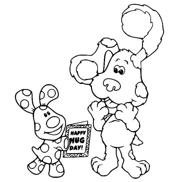 Blue’s Clues boyama sayfası – keyifli zaman, renkli çizimler