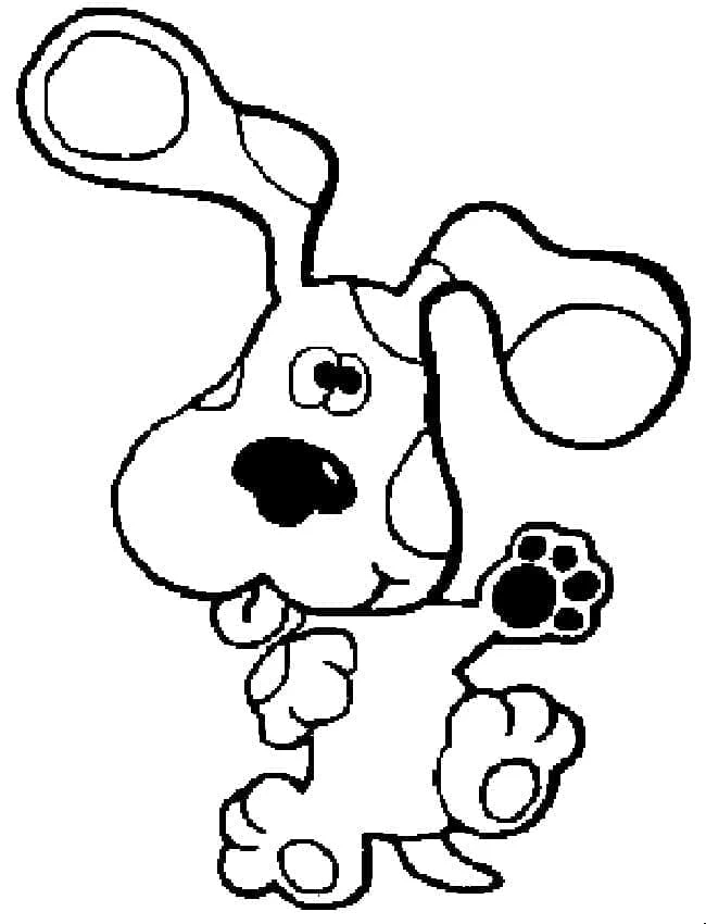 Blue’s Clues boyama sayfası – sanatsal çalışma, çocuklar için