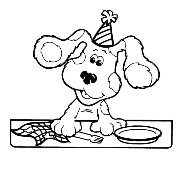 Blue’s Clues boyama sayfası – renkli çizimler, okul öncesi