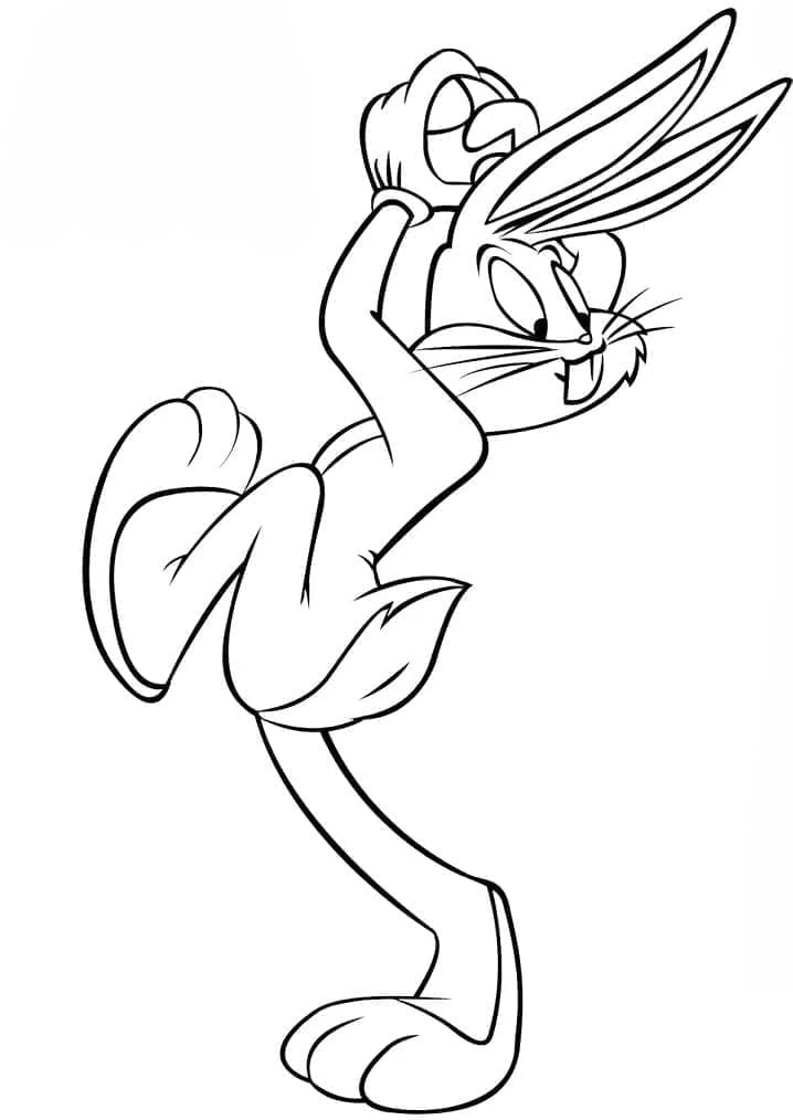 Bugs Bunny boyama sayfası – eğitici aktivite, yaratıcılık