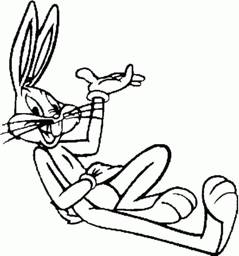 Bugs Bunny boyama sayfası – çocuklar için, çizgi film temalı