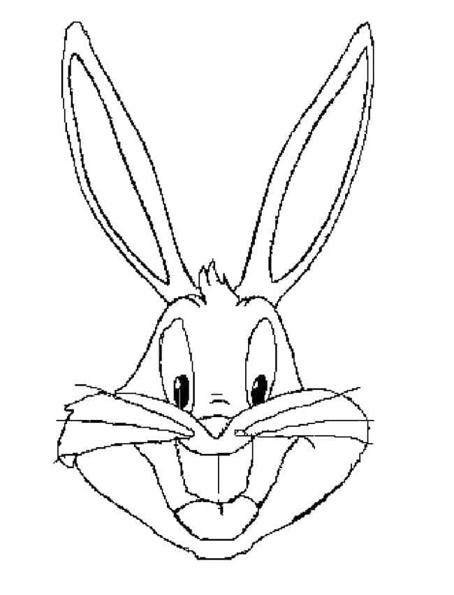 Bugs Bunny boyama sayfası – el becerilerini geliştirir, boyama çalışması