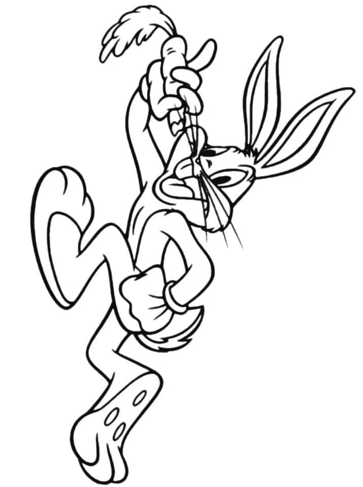 Bugs Bunny boyama sayfası – çocuk aktivitesi, PDF indir
