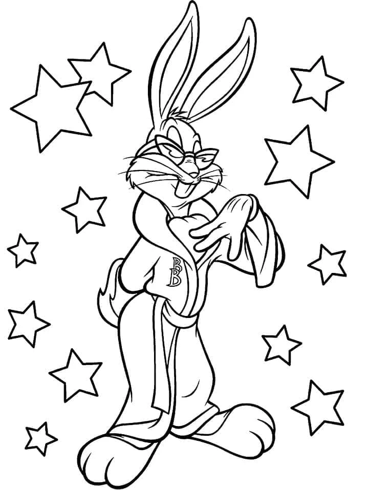 Bugs Bunny boyama sayfası – yaratıcılık, eğlenceli etkinlik