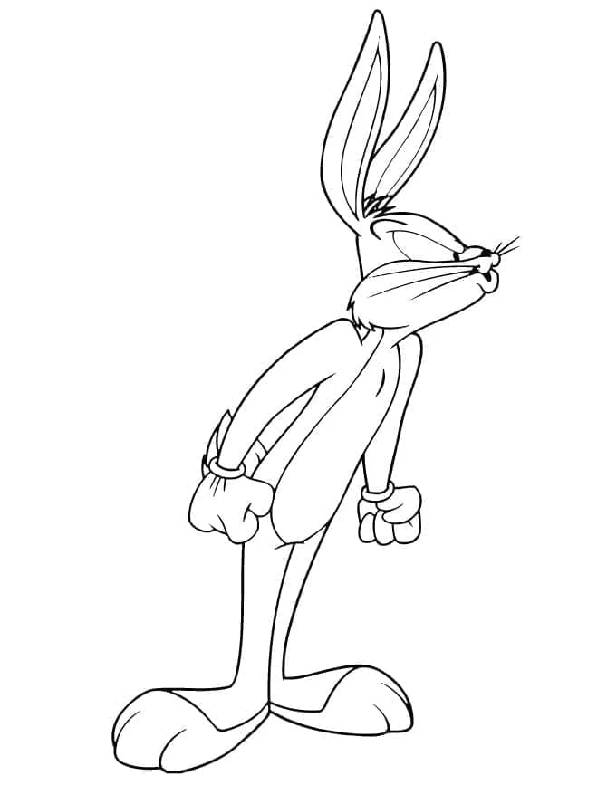 Bugs Bunny boyama sayfası – PDF indir, sevimli karakter
