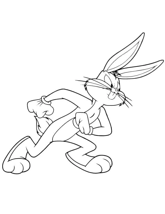 Bugs Bunny boyama sayfası – çocuklar için, çizgi film temalı
