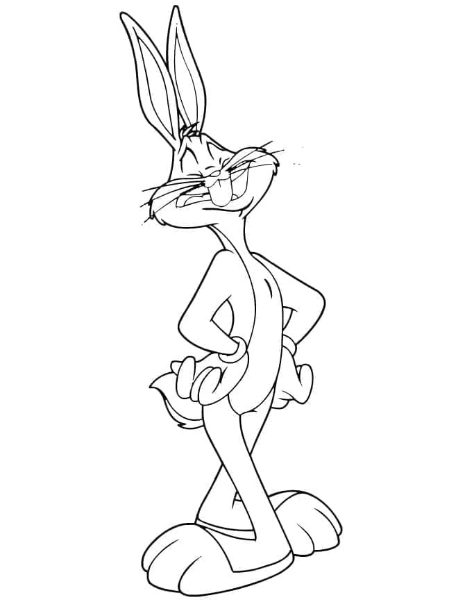 Bugs Bunny boyama sayfası – yaratıcılığı geliştirir, keyifli zaman