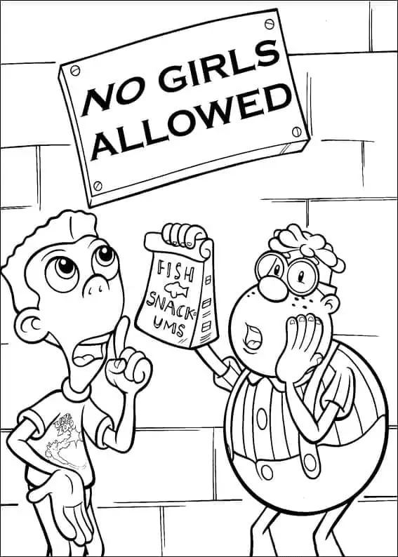 Jimmy Neutron boyama sayfası – çocuk aktivitesi, PDF indir