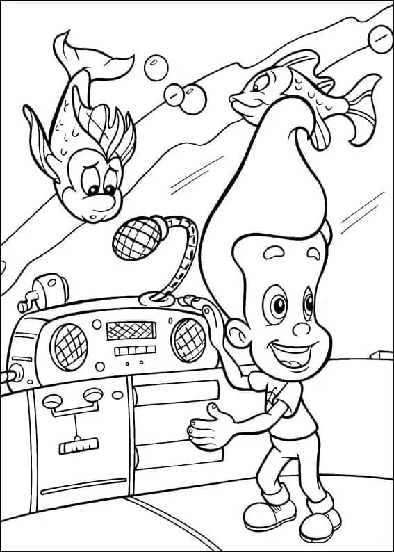 Jimmy Neutron boyama sayfası – ücretsiz yazdır, boyama etkinliği