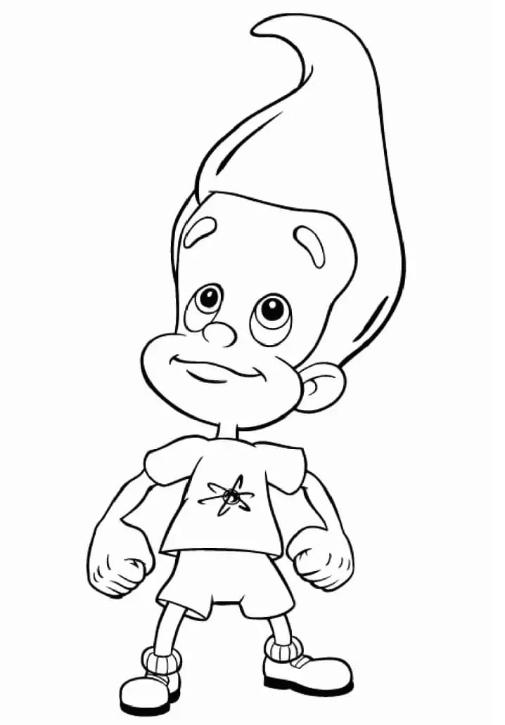 Jimmy Neutron boyama sayfası – yaratıcılığı geliştirir, keyifli zaman