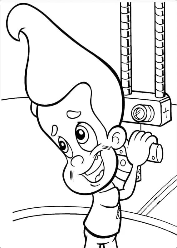 Jimmy Neutron boyama sayfası – boyama etkinliği, çocuk aktivitesi