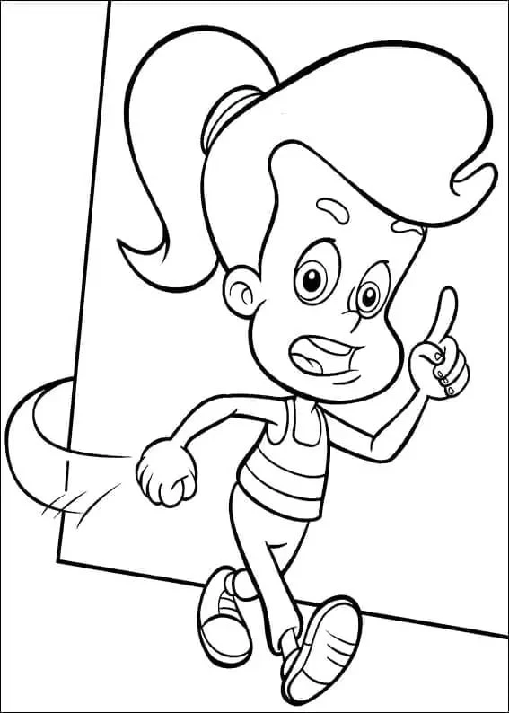 Jimmy Neutron boyama sayfası – evde etkinlik, ücretsiz yazdır