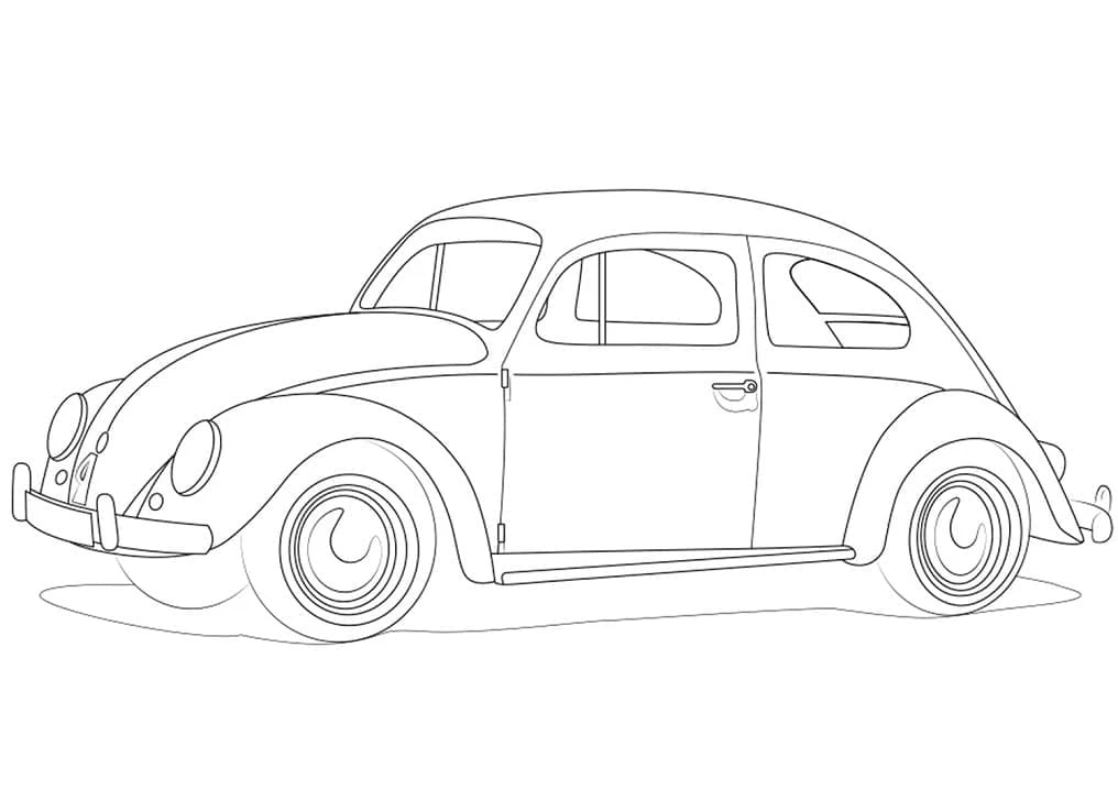 Volkswagen boyama sayfası – yaratıcılığı geliştirir, keyifli zaman
