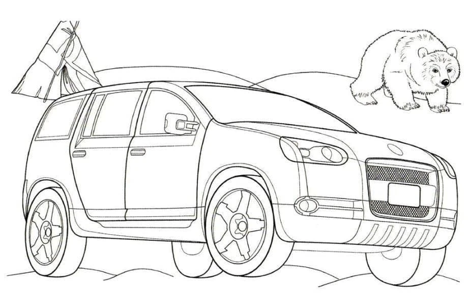 Volkswagen boyama sayfası – el becerilerini geliştirir, boyama çalışması