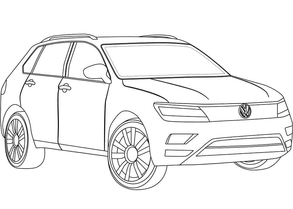Volkswagen boyama sayfası – sanatsal çalışma, çocuklar için