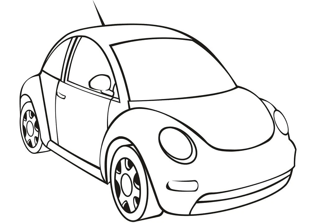 Volkswagen boyama sayfası – yaratıcılık, eğlenceli etkinlik