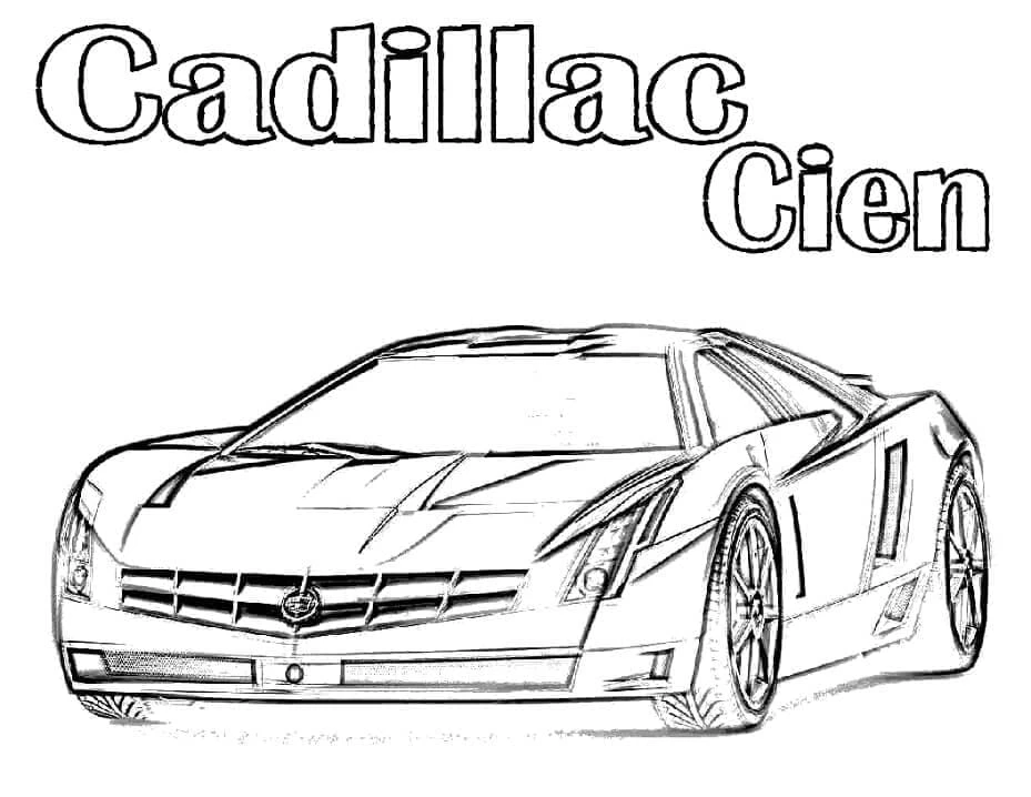 Cadillac boyama sayfası – okul öncesi, evde etkinlik