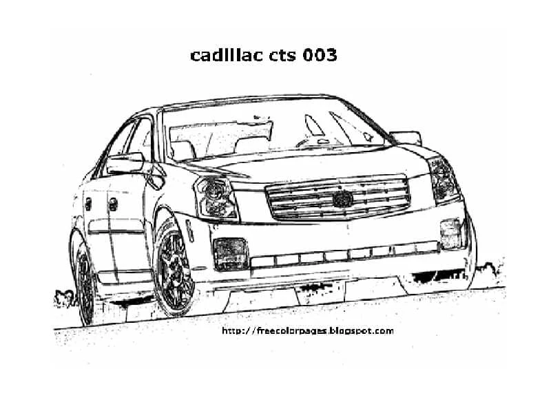 Cadillac boyama sayfası – boyama etkinliği, çocuk aktivitesi