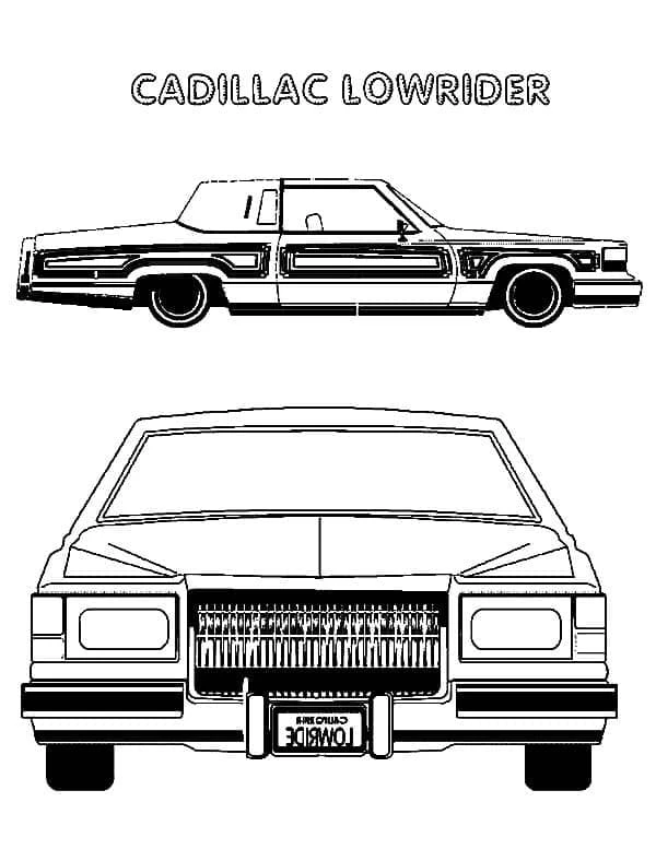 Cadillac boyama sayfası – el becerilerini geliştirir, boyama çalışması
