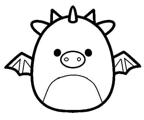 Squishmallow boyama sayfası – kolay boyama, eğitici aktivite
