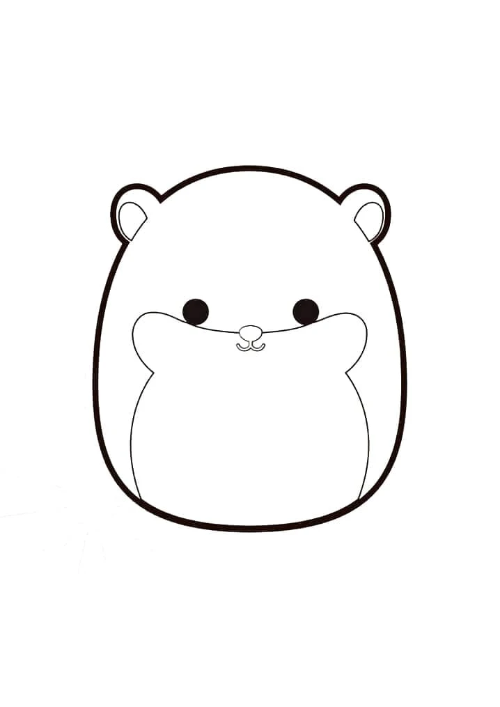 Squishmallow boyama sayfası – okul öncesi, evde etkinlik