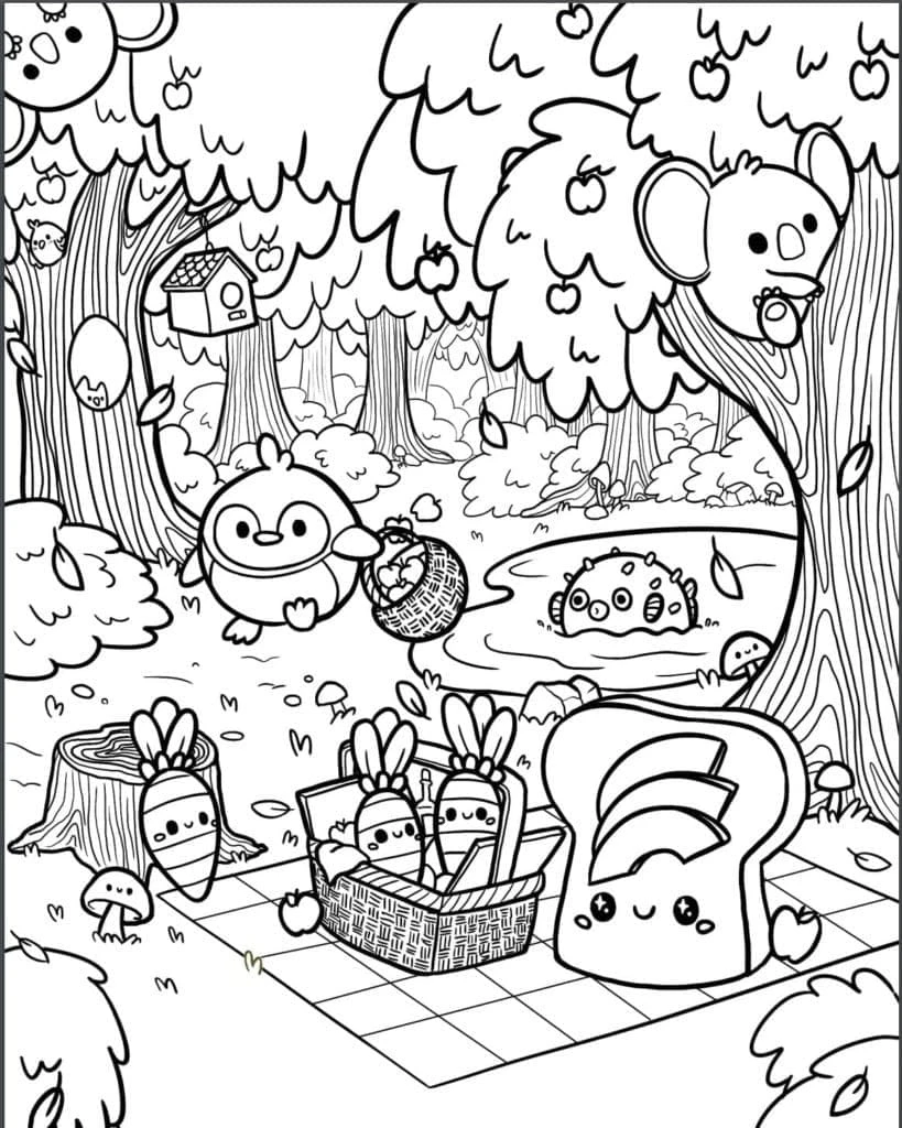 Squishmallow boyama sayfası – keyifli zaman, renkli çizimler