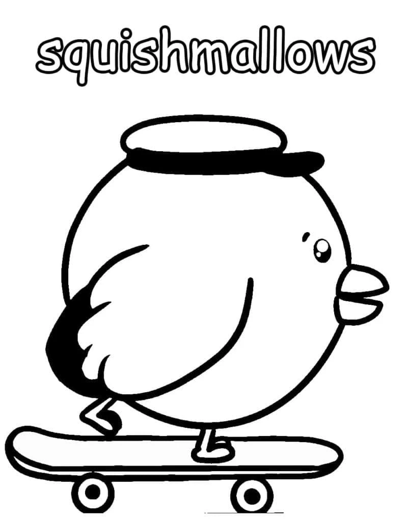 Squishmallow boyama sayfası – eğitici aktivite, yaratıcılık