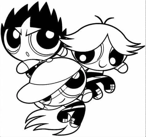 Powerpuff Girls boyama sayfası #6 – çocuklarla kaliteli zaman, yaratıcılığı geliştirir