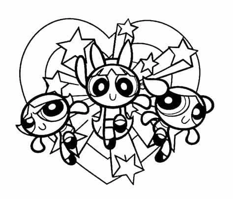 Powerpuff Girls boyama sayfası #7 – eğlenceli öğrenme deneyimi, okul öncesi