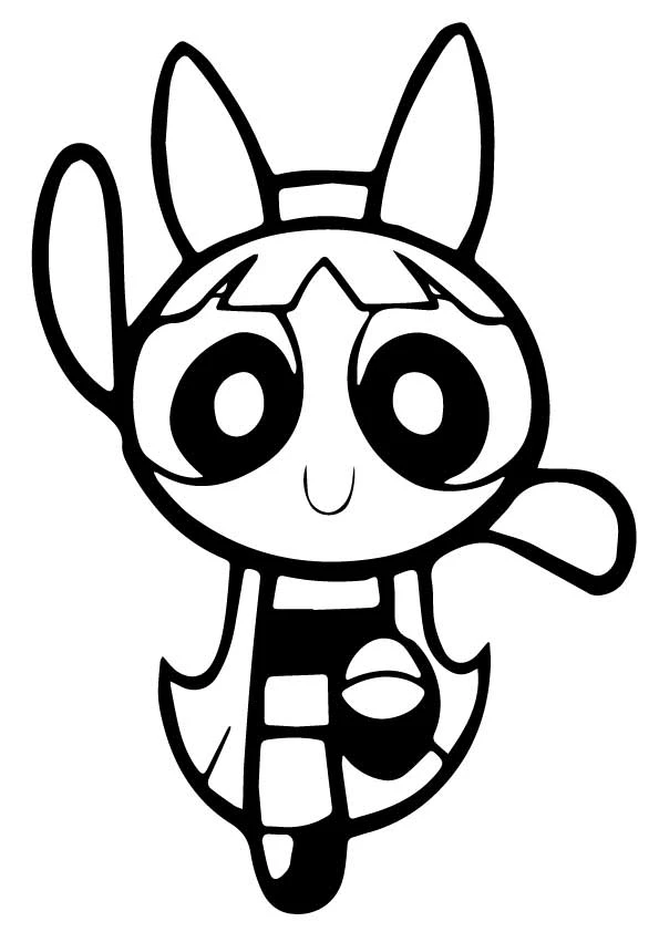 Powerpuff Girls boyama sayfası #19 – el becerilerini geliştirir, boyama çalışması