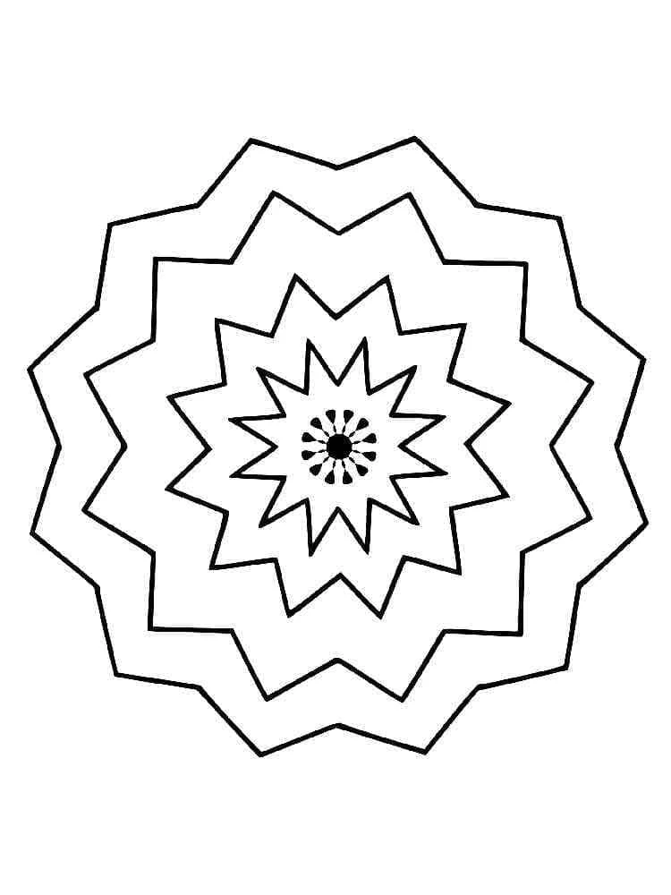 Basit Mandala boyama sayfası – yaratıcılık, eğlenceli etkinlik