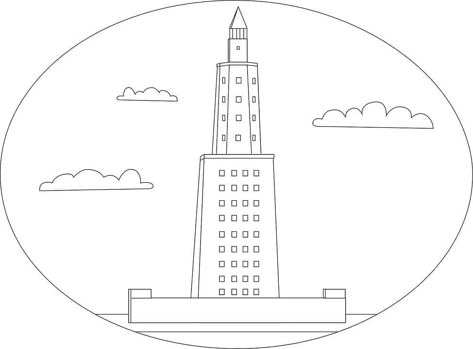 Deniz Feneri boyama sayfası – boyama etkinliği, çocuk aktivitesi