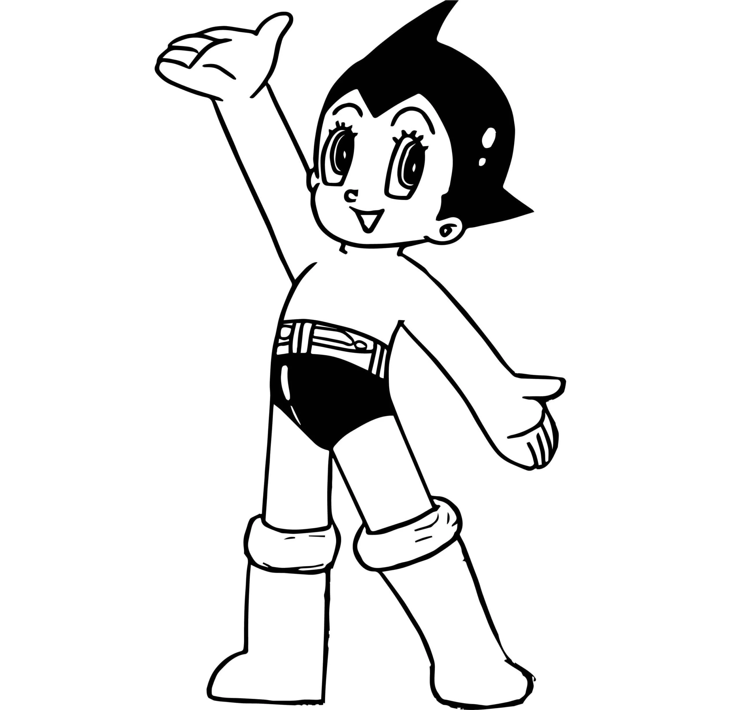 Astro Boy boyama sayfası – boyama etkinliği, çocuk aktivitesi